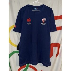 France Rugby World Cup 2023 T Shirt Mens 2XL Navy Blue